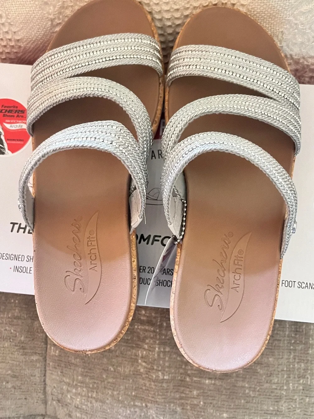 Sketchers Arch Fit Sandals with Wedge Heel